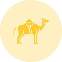 Camel Solid duo tune Icon vector