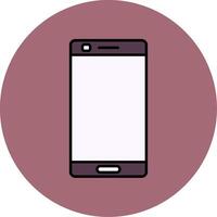 Mobile phone Line Filled multicolour Circle Icon vector
