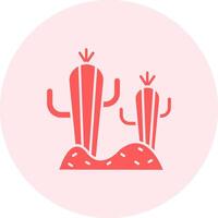 Cactus Solid duo tune Icon vector