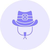 vaquero sombrero sólido dúo melodía icono vector