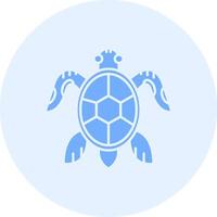 Tortuga sólido dúo melodía icono vector