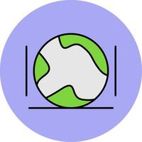 Global Line Filled multicolour Circle Icon vector