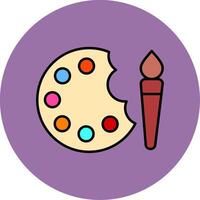 Paint Line Filled multicolour Circle Icon vector