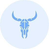 Bull skull Solid duo tune Icon vector