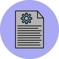 Report Line Filled multicolour Circle Icon vector