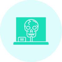 Skull Solid duo tune Icon vector