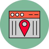 Web Line Filled multicolour Circle Icon vector