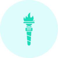 Torch Solid duo tune Icon vector