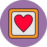 Favorite Line Filled multicolour Circle Icon vector