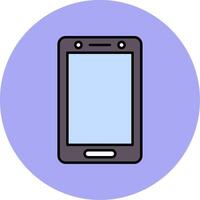 Smartphone Line Filled multicolour Circle Icon vector