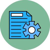 Report Line Filled multicolour Circle Icon vector