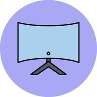 Computer Line Filled multicolour Circle Icon vector