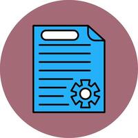 List Line Filled multicolour Circle Icon vector