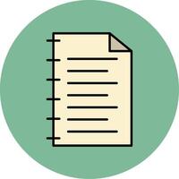 Notebook Line Filled multicolour Circle Icon vector