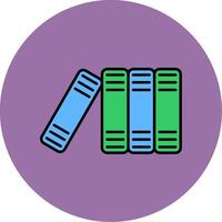 Files Line Filled multicolour Circle Icon vector