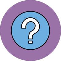 Question Line Filled multicolour Circle Icon vector