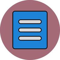 Menu Line Filled multicolour Circle Icon vector