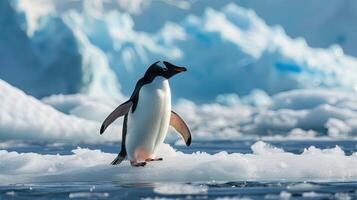 AI generated King Penguin in polar regions photo