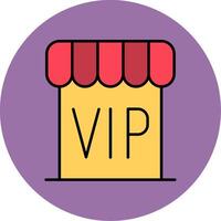 Vip Line Filled multicolour Circle Icon vector