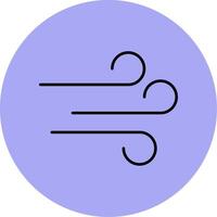 Wind Line Filled multicolour Circle Icon vector
