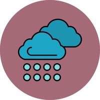 Cloud Line Filled multicolour Circle Icon vector