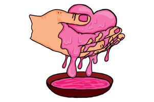 Valentine - Pink Love Potion Making Process vector