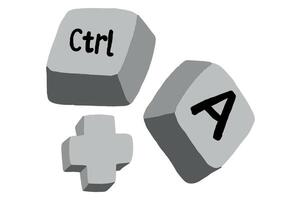 Keyboard Shortcut Buttons Vector