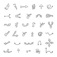 Vector set of hand drawn arrows, elements for presentation