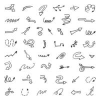 Vector set of hand drawn arrows, elements for presentation