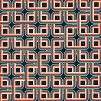 Retro 1970s Abstract Vector Background, Colorful Geometric Shapes and Lines, Vintage Seventies Pattern Design, Minimalist Artwork