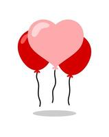 love shape balloon. valentine's day vector template.