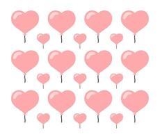 love shape balloon. valentine's day vector template.