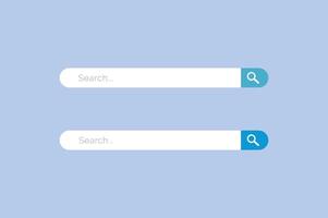 Search Bar for ui, design and web site. website interface element with web icon and push button. Vector illustration