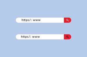 buscar bar para ui, diseño y web sitio. sitio web interfaz elemento con web icono y empujar botón. vector ilustración