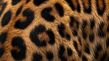 ai generado cerca arriba leopardo Mancha modelo textura fondo, realista foto