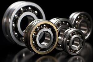 AI generated Ball bearings for industry photo