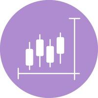 Stock Market Glyph Circle Icon vector