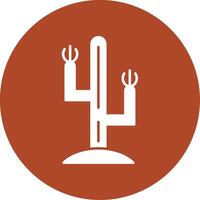 Cactus Glyph Circle Icon vector