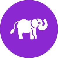 elefante glifo circulo icono vector