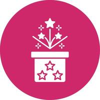 Magic Box Glyph Circle Icon vector