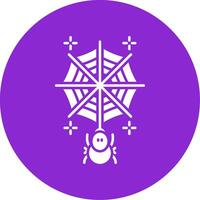Spiderweb Glyph Circle Icon vector