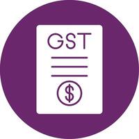 gst glifo circulo icono vector