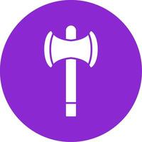 Axe Glyph Circle Icon vector