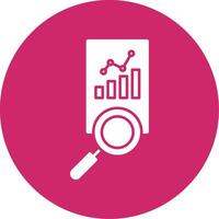 Market Analysis Glyph Circle Icon vector