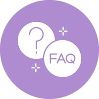 Question Glyph Circle Icon vector