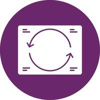 Sync Glyph Circle Icon vector