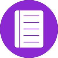 Notebook Glyph Circle Icon vector