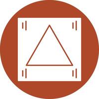 Triangle Glyph Circle Icon vector