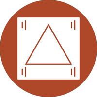 Triangle Glyph Circle Icon vector