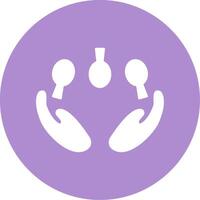 Juggling Glyph Circle Icon vector